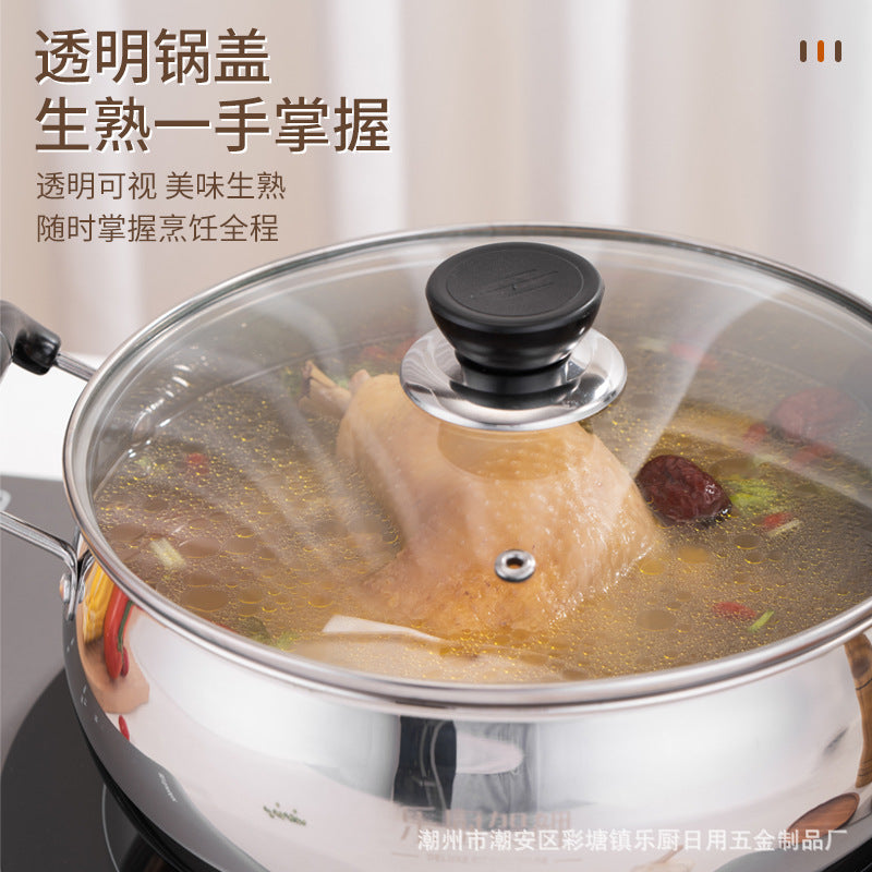 Year of the Dragon gift pots, non-magnetic stainless steel pots, amphora soup pots, heart-warming soup pots, arc-shaped pearl soup pots, induction cookers