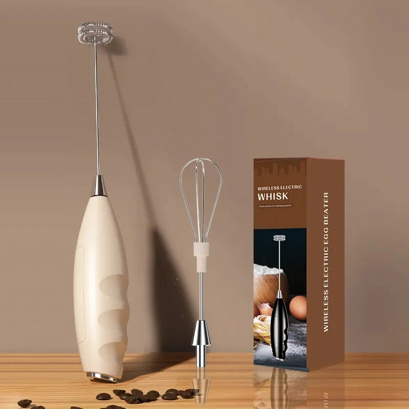 Electric milk frother fully automatic blender coffee stirring stick whisk mini whisk cream whisk
