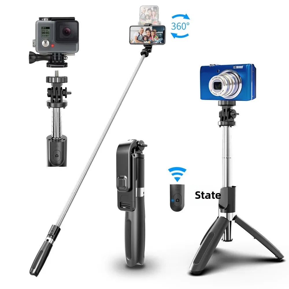 TOKQI mobile phone selfie stick L02 multi-function tripod all-in-one Bluetooth remote control live camera stand universal