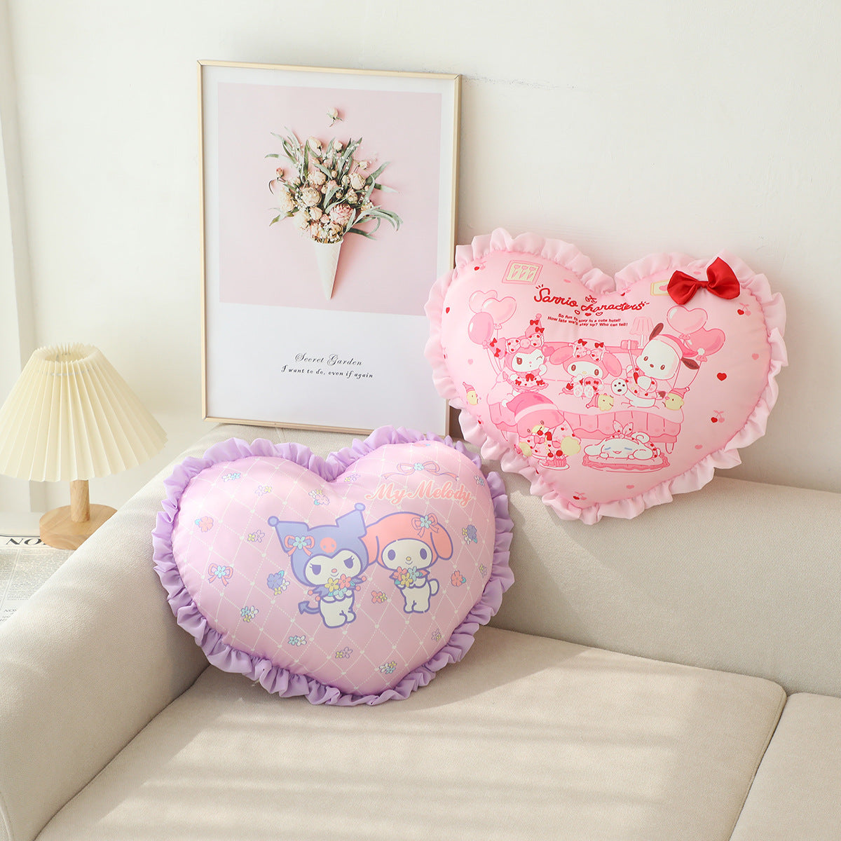 Cute ins love pillow wholesale girls bedside sleeping girl's heart pillow home tatami mat cushion backrest