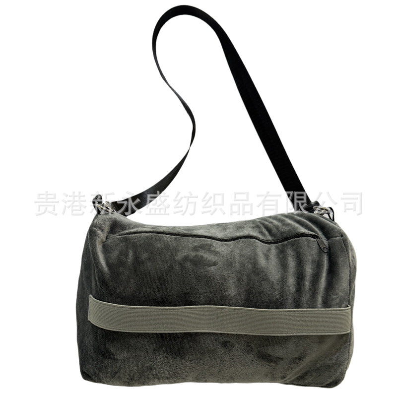 popular travel U-shaped pillows can be filled with clothes, luggage pillowcases, soft plush filled multi-functional pillows