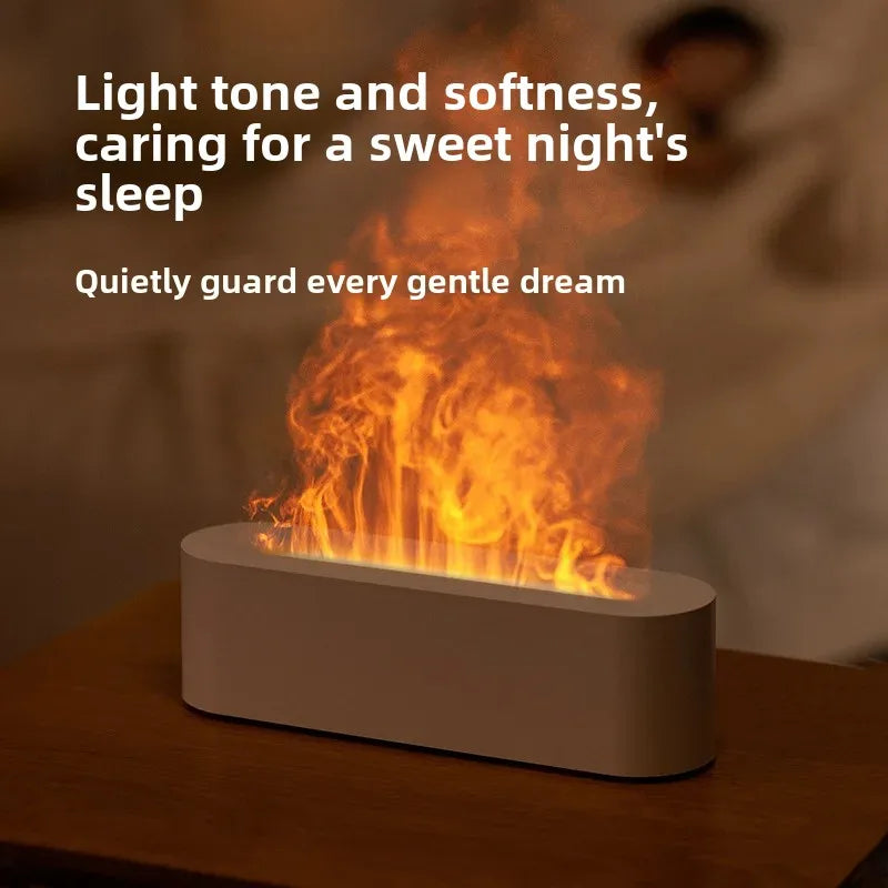 Ultrasonic simulation flame diffuser, essential oil diffuser, flame humidifier, household large fog automatic fragrance sprayer