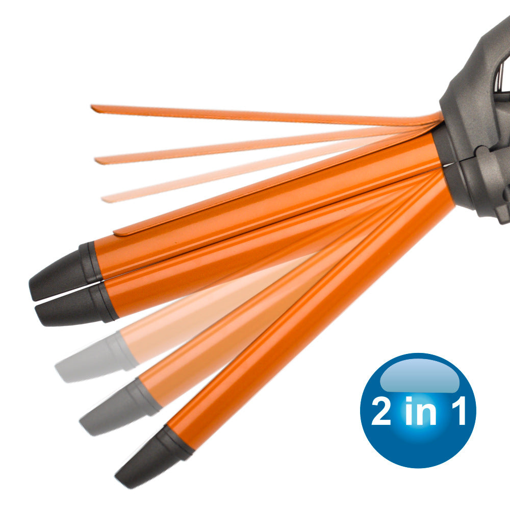 New 2-in-1 curling iron, hair straightener, ceramic splint, dry and wet straight curling, dual-purpose large roll, inner buckle, bangs, and hair