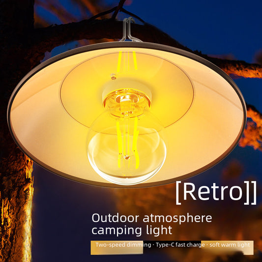 New vintage camping bulb light, emergency tent light, outdoor horse light, portable hanging light, barbecue light, charging camping light