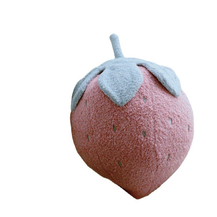 Cute strawberry plush doll throw pillow cushion quilt dual-purpose office chair pillow cactus lunch break blanket