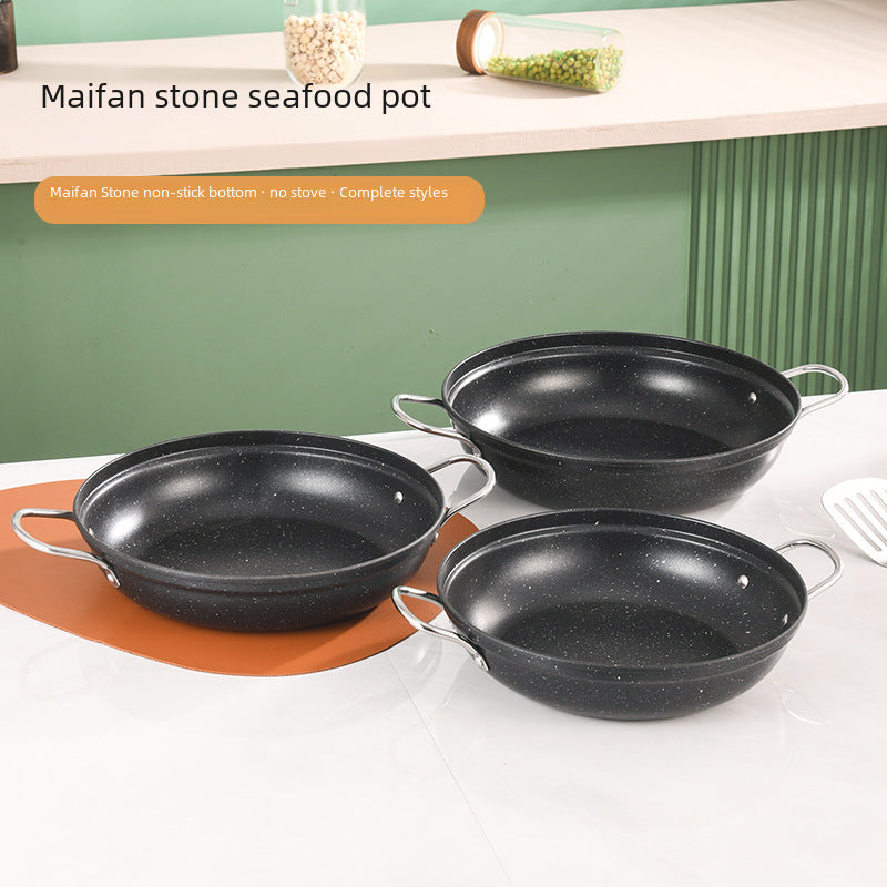 Non-stick pan, seafood pot, shallow soup pot, Korean ramen pot, army hot pot, household soup pot, clear soup hot pot, boiled noodle pot