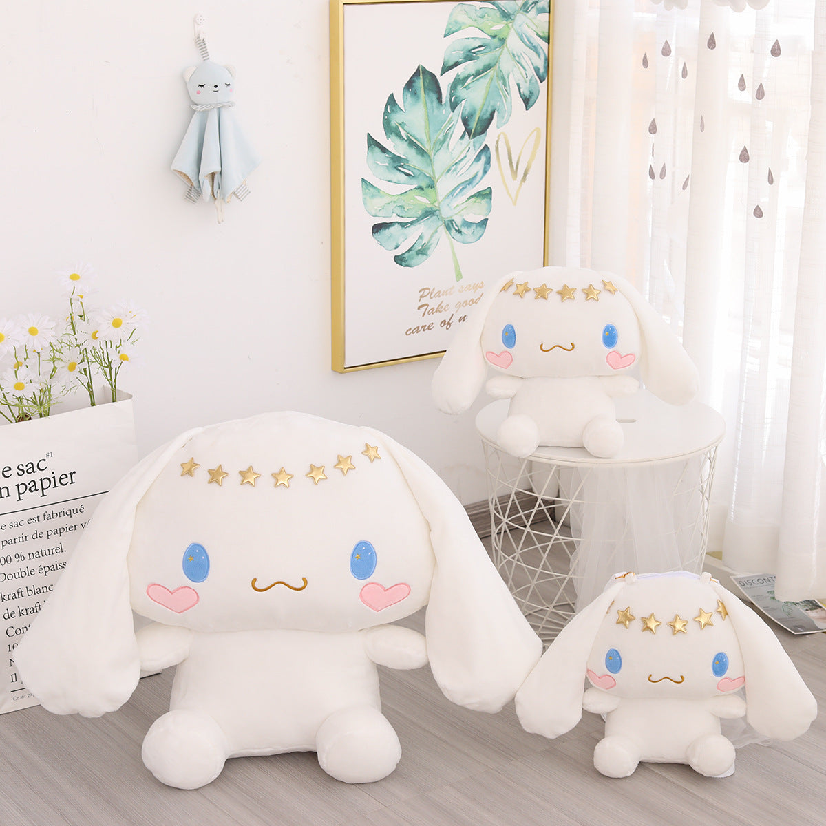 Cute soft cute little white dog doll plush toys wholesale girls' holiday gifts home bedside pillows cushions