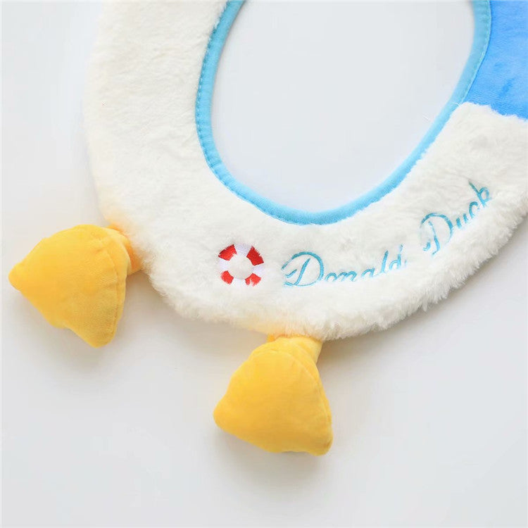 Cartoon Donald Duck Autumn and Winter Thickened Velcro Non-slip Plush Toilet Cover Cushion Cover Toilet Ferrule Soft Cushion