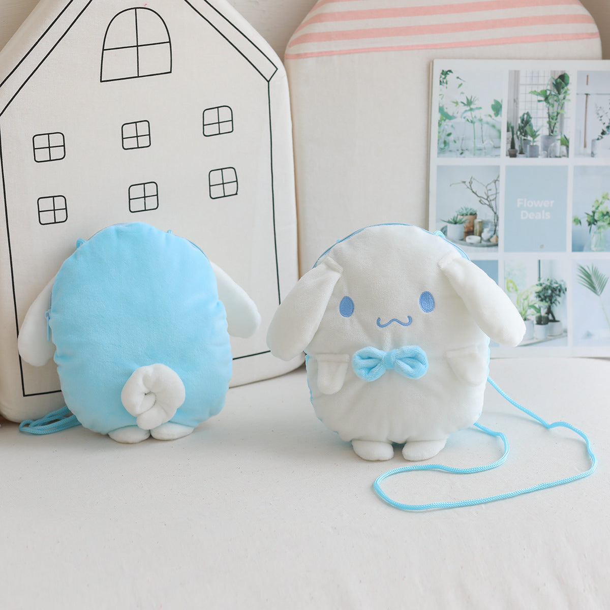 Cartoon cute doll multifunctional plush bag little devil pudding dog cinnamon dog series doll children's crossbody bag