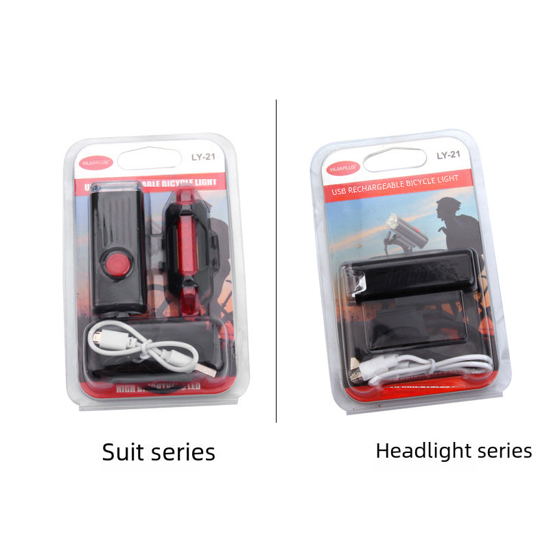 Cross border 2255 bicycle headlight warning tail light led waterproof usb set cycling mountain bike accessories