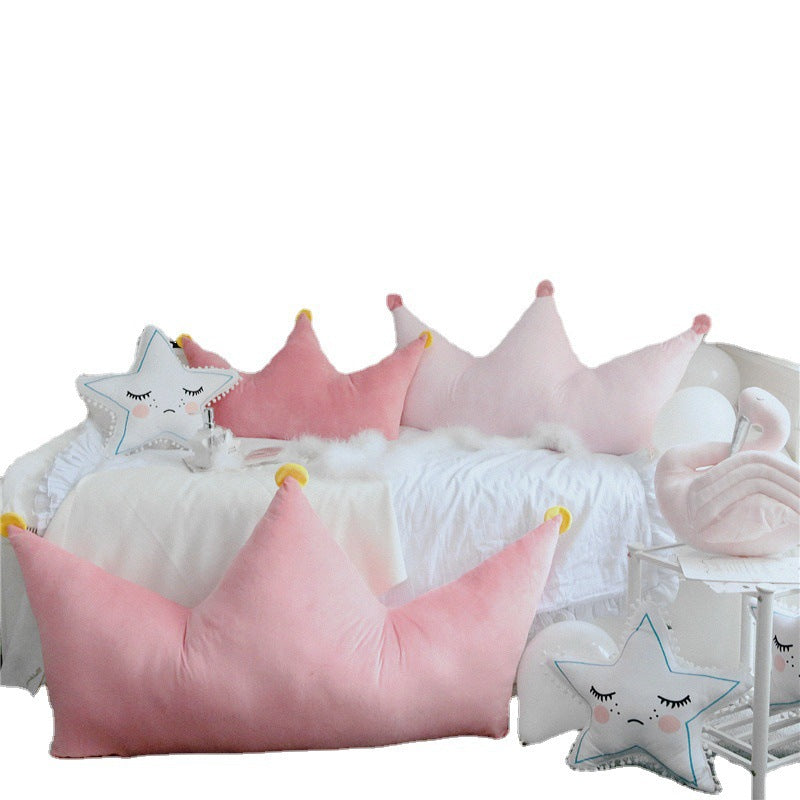 Soft and cute girl, three-dimensional crown dormitory, large cushion at the head of the bed, office workers, Nordic style office chair, lumbar pillow