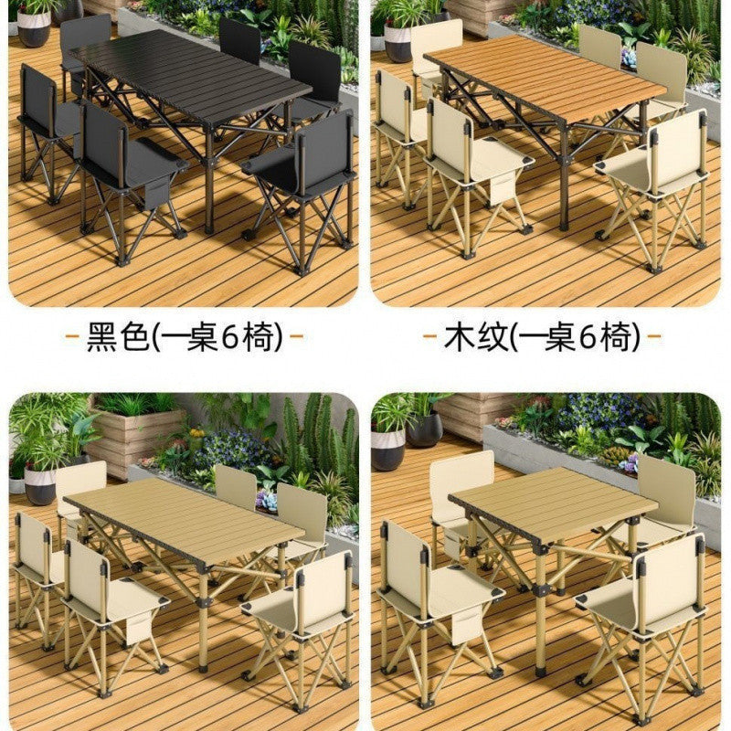 Portable Camping Table and Chair Set - Folding Outdoor Furniture with Bag
