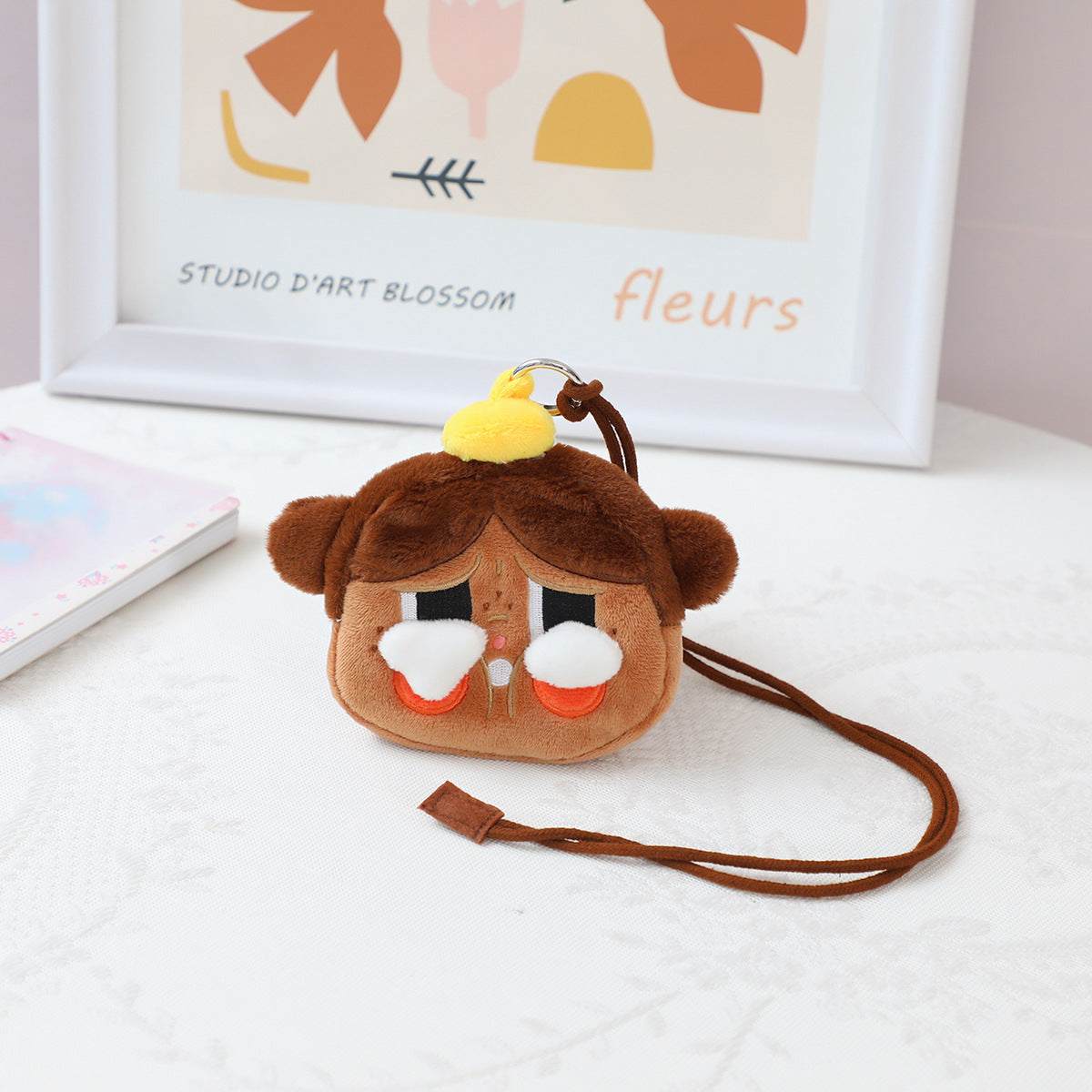 Creative Plush Bubble Crying Doll Student School Bag Pendant Coin Purse Cute Couple Keychain Cartoon Small Gifts