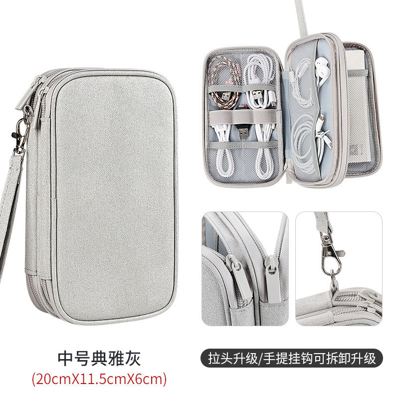 Digital accessories storage bag multi-layer power hard disk protective cover charging treasure u disk shield headset dustproof data cable
