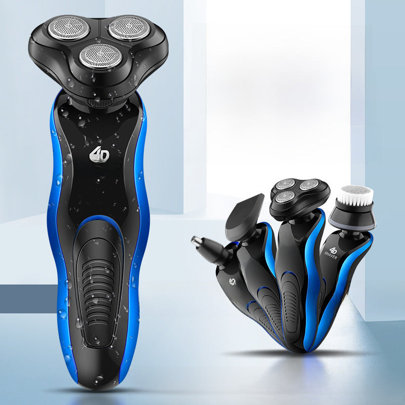 Shuwick Multifunctional Razor, Full Body Wash, Razor, Beard Sharpener, 4-in-1 USB Rechargeable Hair Beard