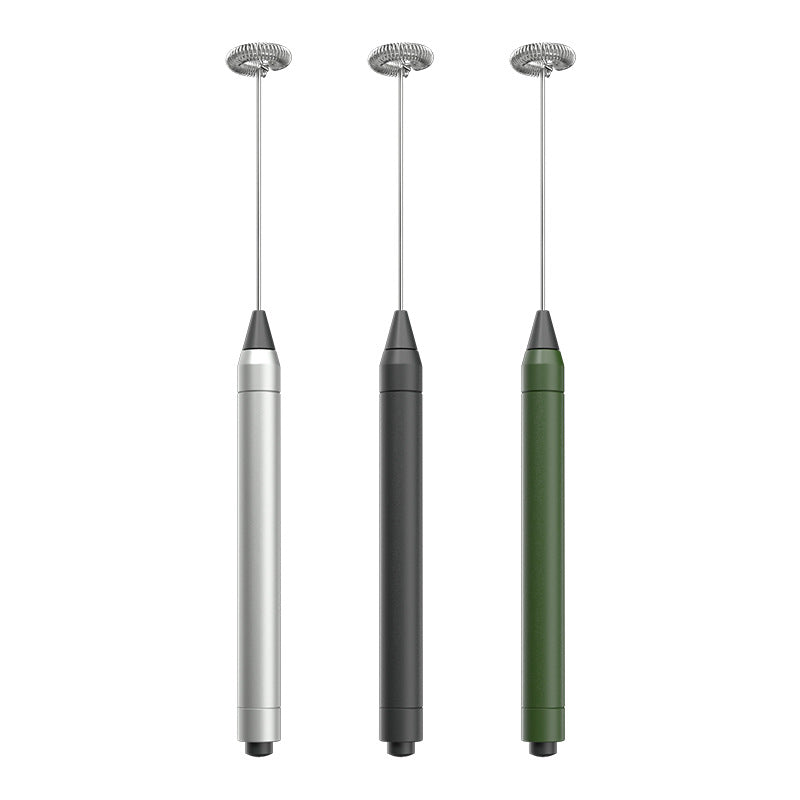 New aluminum alloy body mini coffee milk frother handheld whisk, frother, electric milk frother, milk whisk