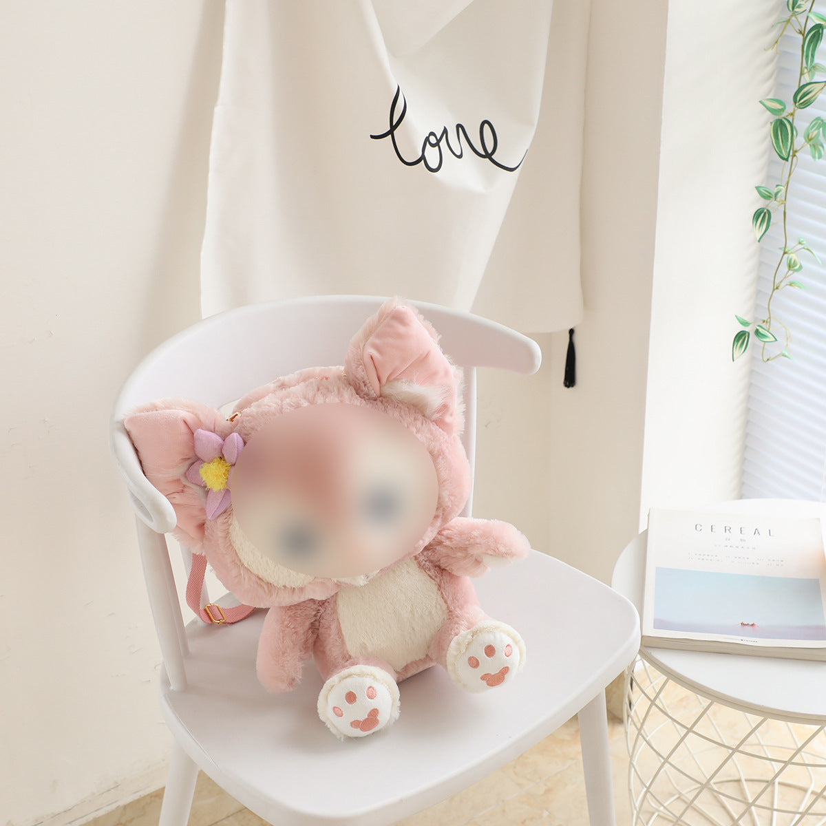 Soft cute little fox backpack kids play large plush backpack wholesale outdoor lightweight student travel bag