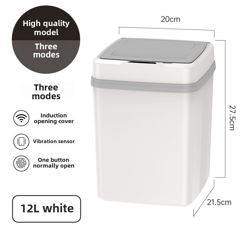 Intelligent induction trash can fully automatic with cover home living room kitchen bedroom bathroom creative classification trash can