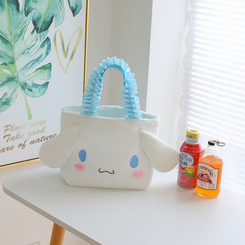 Office Worker Portable Lunch Box Bag Multifunctional Cartoon Storage Bag Wholesale Student Dormitory Cute Plush Bento Bag