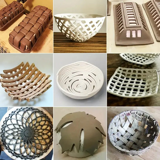 Wooden Ceramic Forming Molds - Hemispherical semi-circular tools for making ceramic bowls and baskets,
