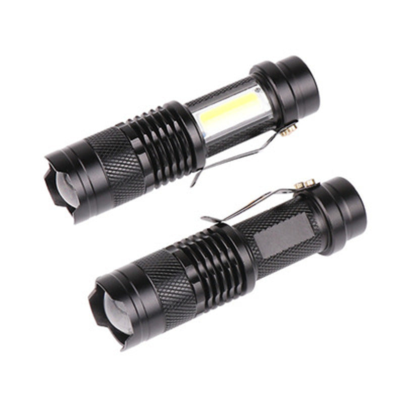 LED strong photolight USB rechargeable mini portable super bright pocket small household long beam outdoor lighting small flashlight