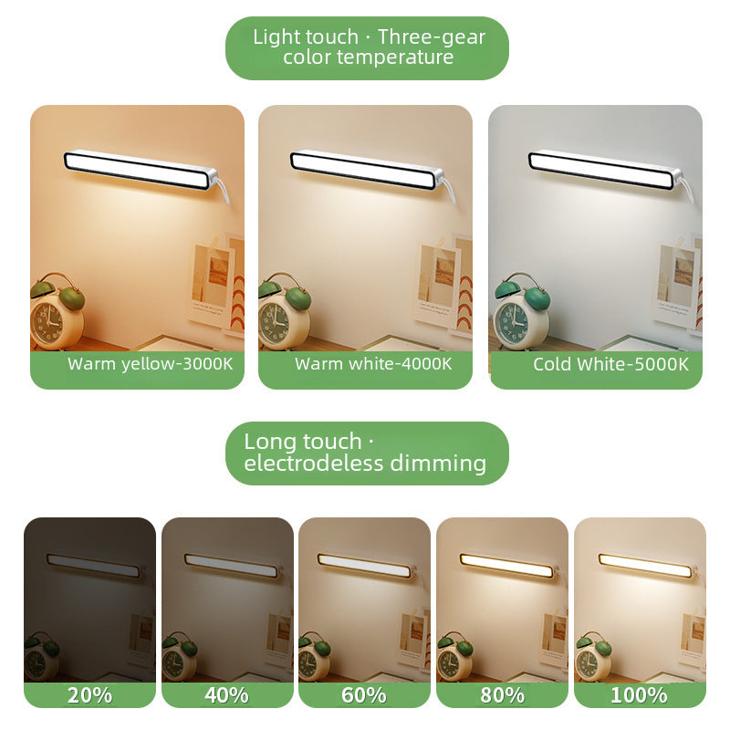 Cool table lamp LED magnetic light aisle light learning reading office eye protection lamp lanyard wardrobe light moving light source