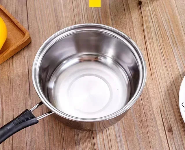 Stainless steel thickened household amphora soup pot, single-handle milk pot, small cooking pot, steamed porridge noodles, apple pot, gas cooker