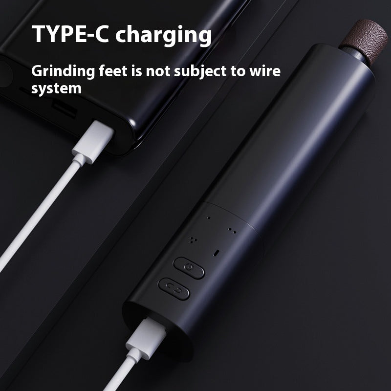 Electric foot grinder, aluminum body, two-in-one, six-speed charging, calluses, foot pedicure, foot grinder cross-border