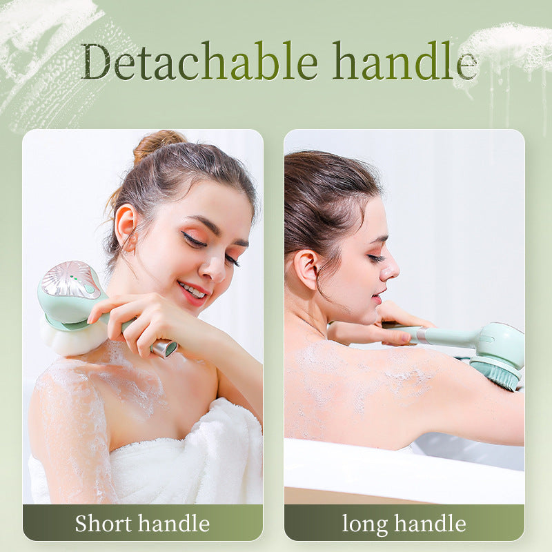 Cross-border long-handled electric bath scrubbing instrument, bath brush, bath back rubbing artifact, automatic bath brush, powerful plaster rubbing mud machine