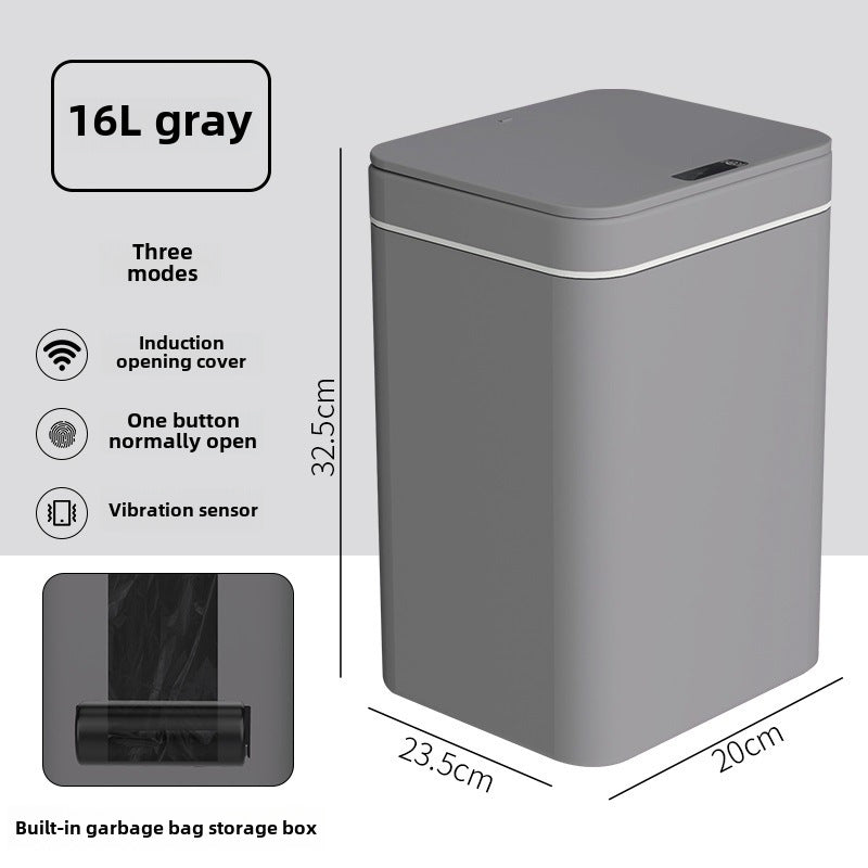Intelligent induction trash can fully automatic with cover home living room kitchen bedroom bathroom creative classification trash can