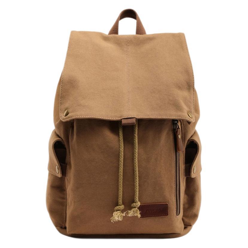 Canvas fashion trend korean large capacity student backpack men's and women's travel computer backpack