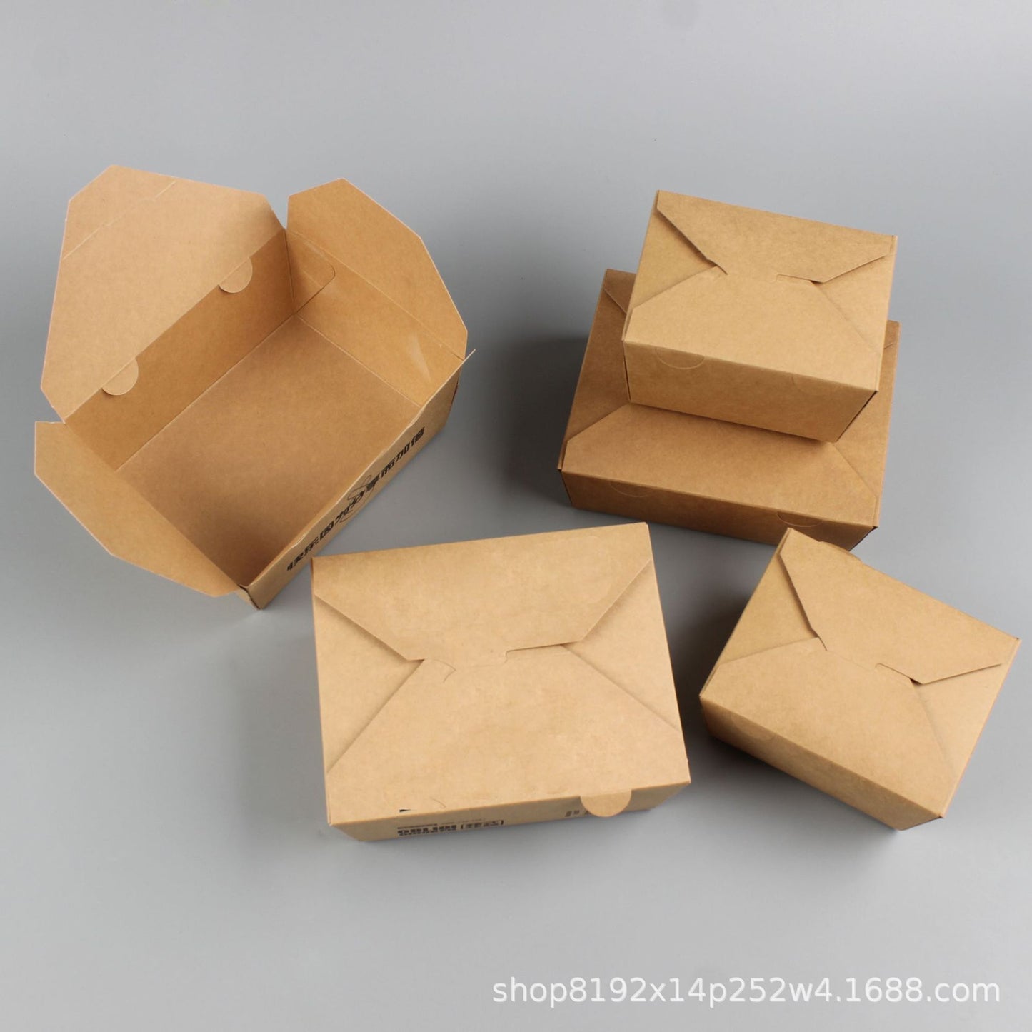 Disposable kraft paper box, paper lunch box, fried chicken, barbecue, takeaway, packaging box, salad, fried rice, bento meal wholesale