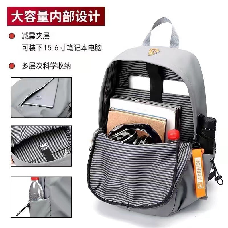 Cross-border film waterproof backpack large capacity student school bag business computer backpack fashion simple men's backpack