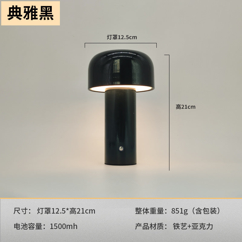 Nordic creative mushroom table lamp bedroom bedside LED night light USB charging touch atmosphere table decoration table lamp