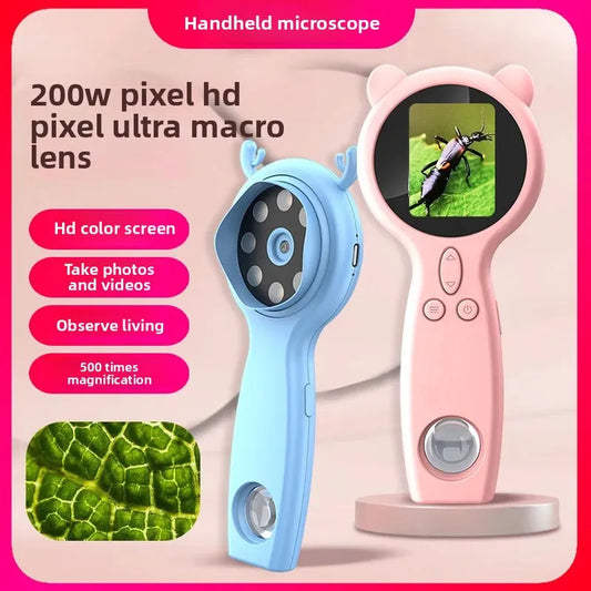 Cross-border popular 200W macro lens, children's microscope, tutoring, learning magnifier, extended extracurricular photography and video