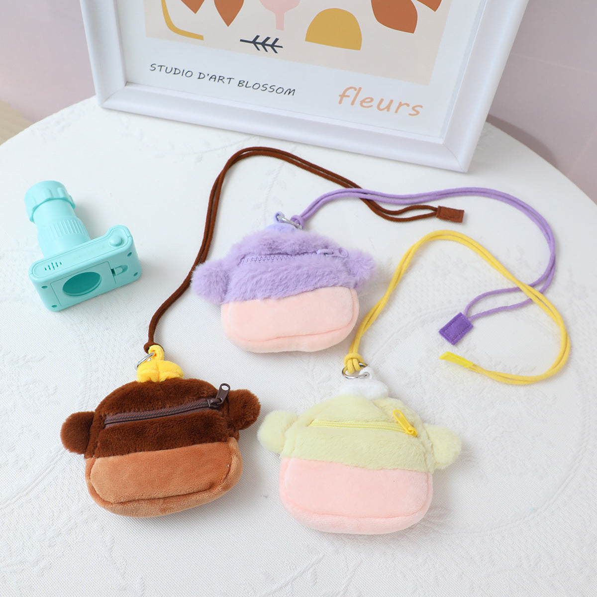 Creative Plush Bubble Crying Doll Student School Bag Pendant Coin Purse Cute Couple Keychain Cartoon Small Gifts