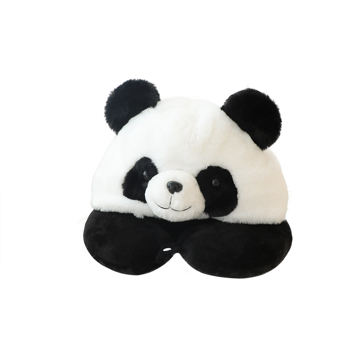 New cartoon panda neck pillow, U-shaped pillow, office nap artifact, travel plane, portable U-pillow, neck pillow, hooded