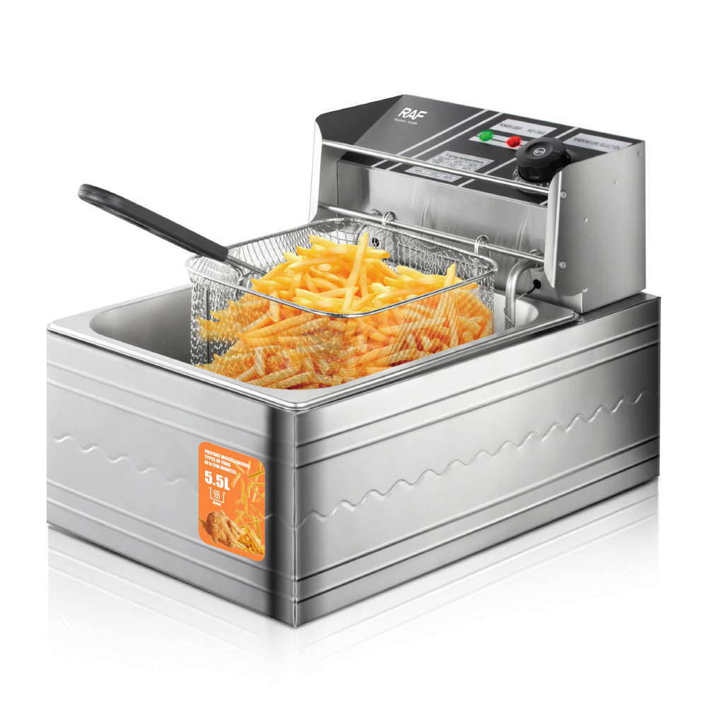 Deep fryer, household small electric fryer, electric fryer, commercial fritters, fries and fries machine, stall frying skewers, constant temperature R.5220