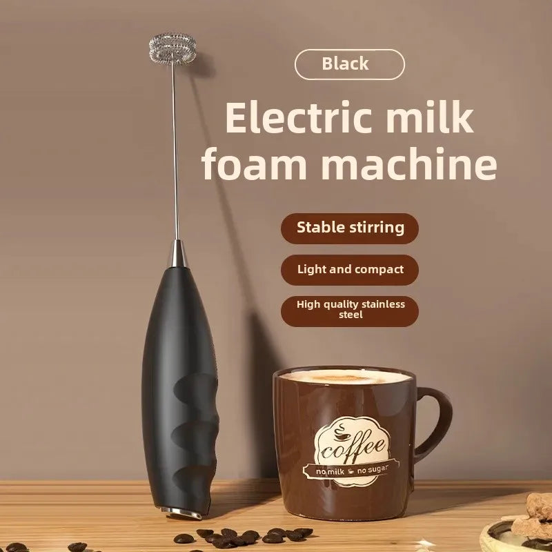 Electric milk frother fully automatic blender coffee stirring stick whisk mini whisk cream whisk