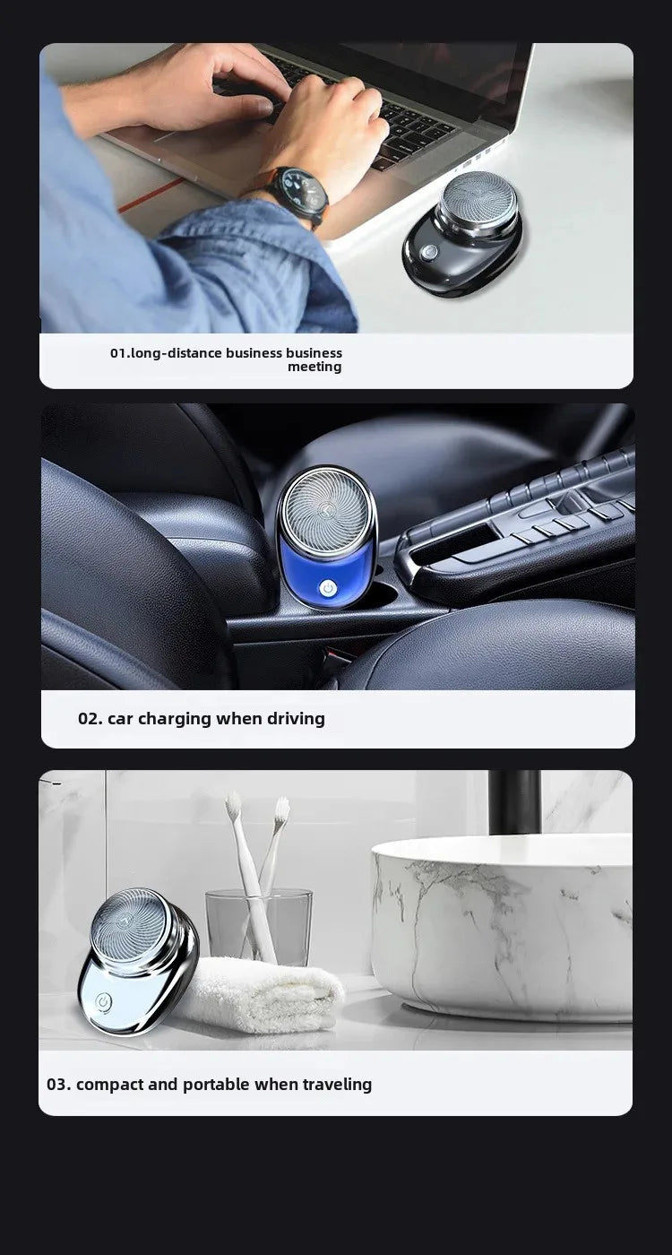 New Electric Shaver Men's Shaver Washable Mini Beard Sharpener Small Portable Rechargeable One Piece Delivery