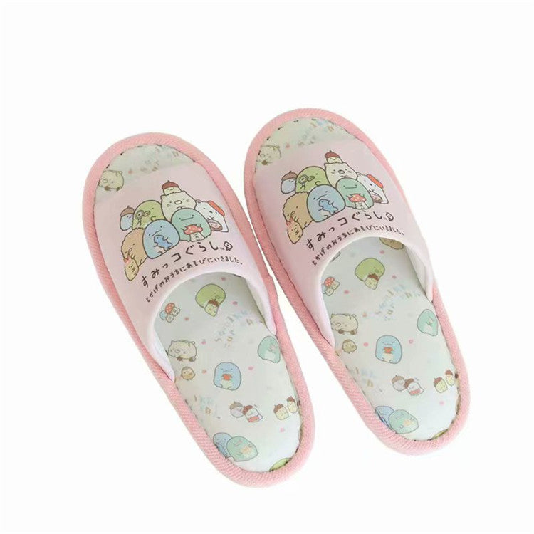 Cartoon Corner Bio Fabric Home Slippers Non Slip Women's Floor Shoes Summer Indoor Soft Bottom Fish Mouth Silent Shoes