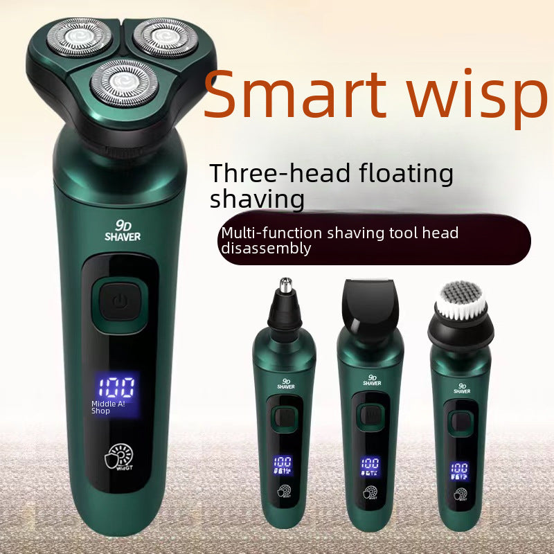 New smart digital display electric shaver head multifunctional beard knife battery full body wash razor wholesale