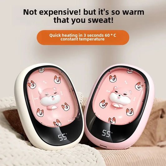 Winter new hand warmer power bank 2-in-1 USB cute pet portable mini hand warmer charging factory wholesale