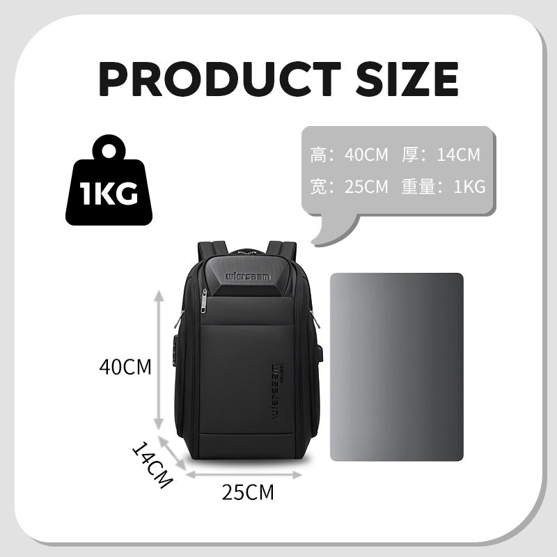 New high-end business backpack, men's waterproof backpack, large-capacity multi-functional password anti-theft computer bag for business trips