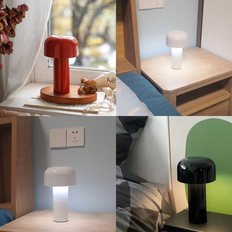 Nordic creative mushroom table lamp bedroom bedside LED night light USB charging touch atmosphere table decoration table lamp