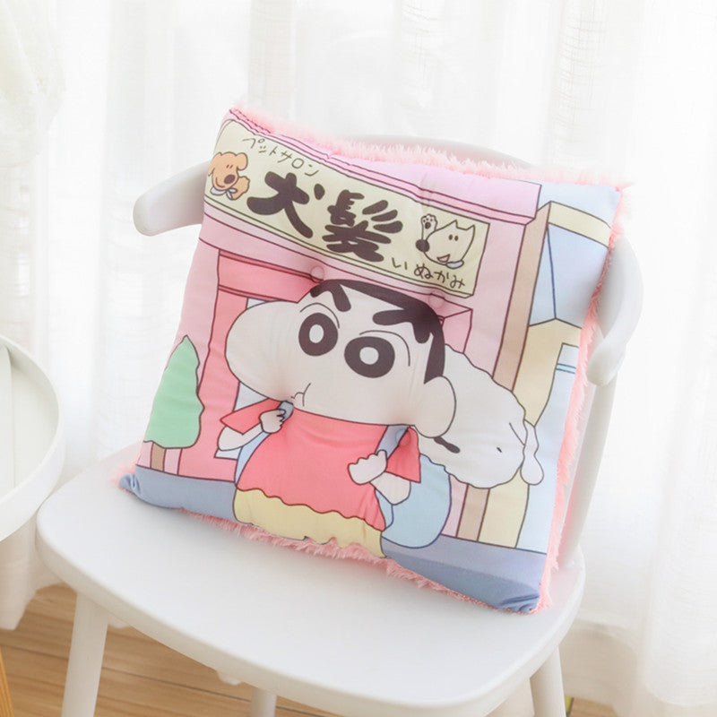 Cartoon crayons small new plush cushion chair cushion living room office sedentary ass cushion soft elastic sofa cushion wholesale