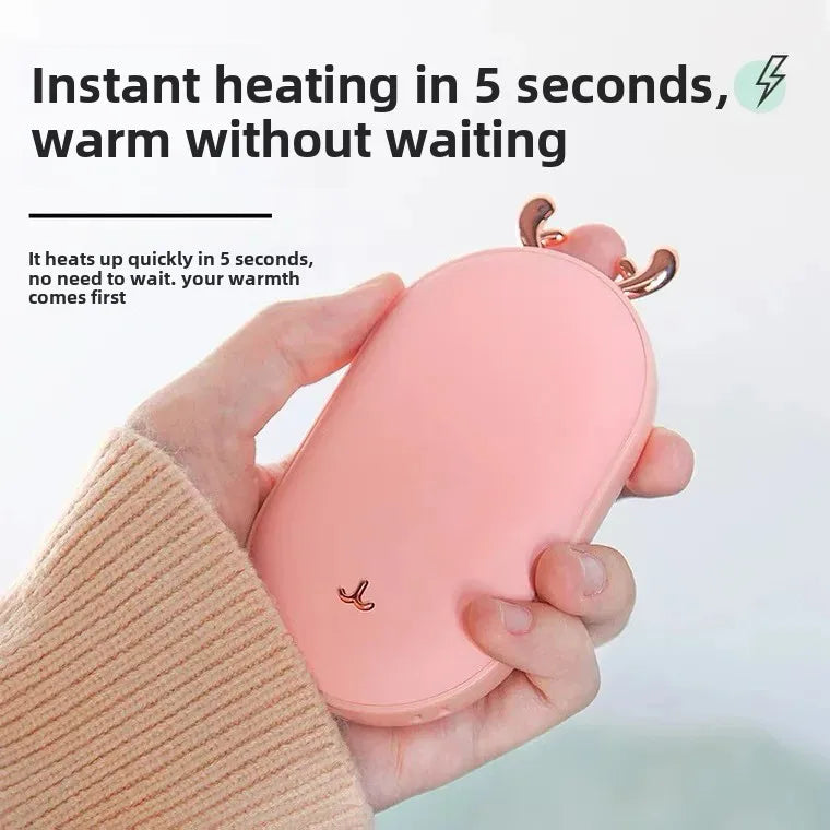 Cross-border new mini cartoon digital display hand warmer 10000 mAh hand warmer 2-in-1 hand warmer charging