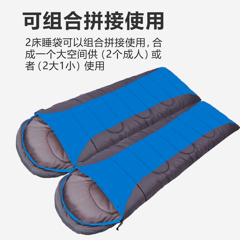 Envelope Sleeping Bag with Hood – Multiple Weights & Colors