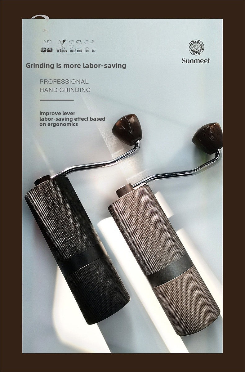 Knurled hand coffee grinder steel grinding core portable Italian grinder 6 stars adjustable thickness hand grinder