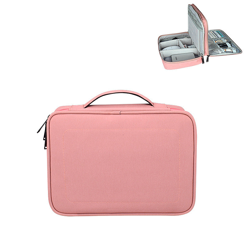 Large-capacity digital accessories storage bag multi-functional waterproof charging data cable earphones U disk excellent shield finishing bag box